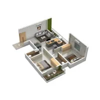Bhosale Empire Kiwale 2 BHK Floor Plan Image
